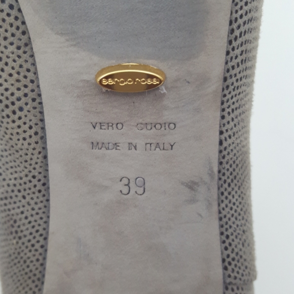 Sergio Rossi size 39 boots leather snake effect ankle heeled stiletto - Picture 8 of 12